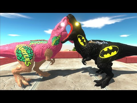 SPLINTER T REX ISLAND DEATH RUN - Animal Revolt Battle Simulator