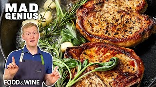 Justin Chapple Produces Herb-Basted Pork Chop Perfection | Mad Genius | Food & Wine
