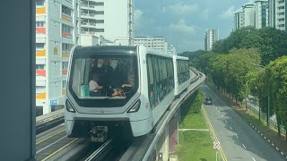 SMRT Trains BPLRT Alstom Innovia APM 300R C801B [142/147] arriving South View (Choa Chu Kang)