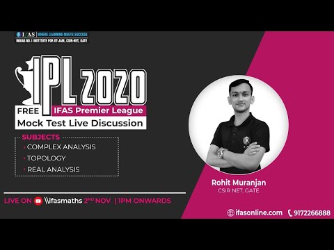 Real Analysis & Topology | IFAS Premier League Mock Test Live Discussion | CSIR NET Exam | IFAS