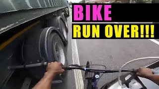 RUN OVER ON A BIKE!!! Who's at fault??