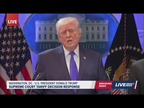 President Trump reacts to Supreme Court decision striking down tariffs