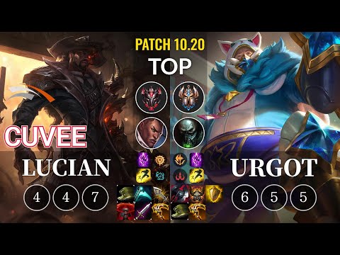 HLE CuVee Lucian vs Urgot Top - KR Patch 10.20