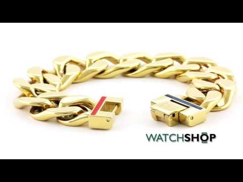 Tommy hilfiger jewellery mens gold plated bracelet (2700702)