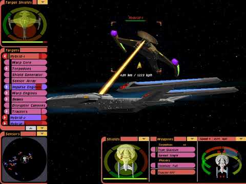 Federation fleet battle vs cardassian hybrid fleet startrek bridge commander game