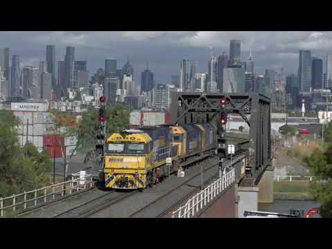 Colourful Pacific National Freight Trains in Victoria. Wednesday 8/12/2021.