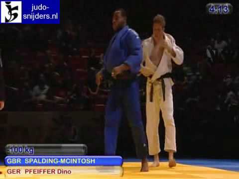 Judo 2009 Birmingham: Spalding-Mcintosh (GBR) - Pfeiffer (GER) [-100kg].