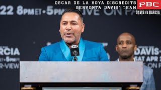Oscar De La Hoya comes out swinging in the final presser | #DavisGarcia