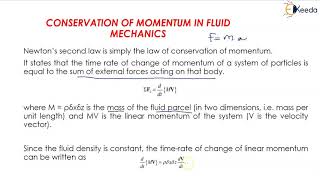 Conservation of Momentum in Fluid Mechanics - Fluid Dynamics - Fluid Mechanics 1