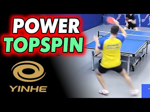 Power looping table tennis style FH&BH: Baranovskii Sergei, topspin attack play
