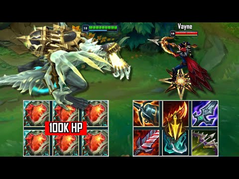 100K HP CHO'GATH vs VAYNE FULL BUILD FIGHTS & Best Moments!