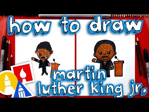How To Draw Cartoon Martin Luther King Jr