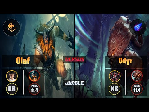 Haru OLAF (Jungle) [Conqueror] VS UDYR - Grandmaster KR Patch 11.4