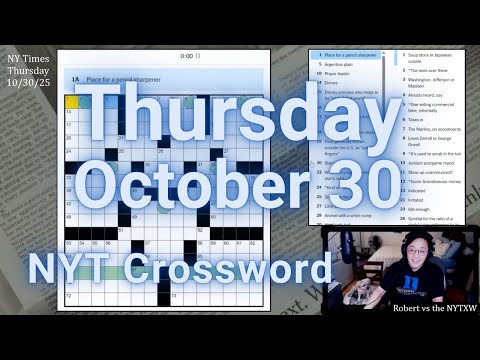 Questo spiega il verde [0:13/4:33] || Giovedì 30/10/25 Cruciverba del New York Times
