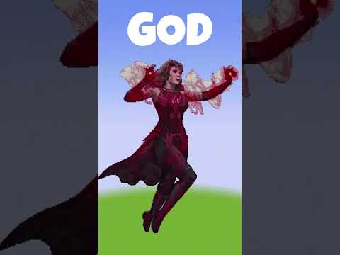 Ironical Gaming  - Guess the SCARLET WITCH noob vs pro vs hacker vs ?  Pixel Art in Minecraft..... #shorts
