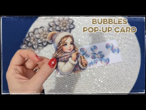 Bubbles joy Pop-up Card in winter wonderland 🫧 ☃️❄️ #cardcreations 