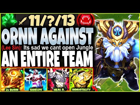 My Immortal Ornn Build vs AN ENTIRE TEAM TOP CAMP! ~ Immortal Series #09 🔥 LoL Top Ornn s12 Gameplay