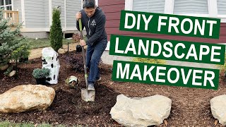 DIY Front Yard Landscaping Makeover on a Budget