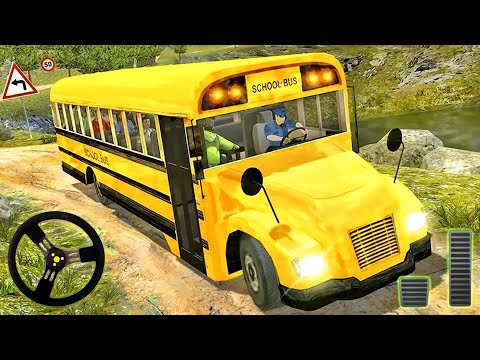 Offroad High School Bus Simulator - Mountain Bus Driving | Android Gameplay