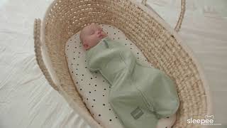 Sleepee Zavinovačka Second Step Swaddle s čepičkou Mintová