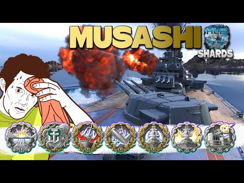 Battleship Musashi: Tense game until end - World of Warships