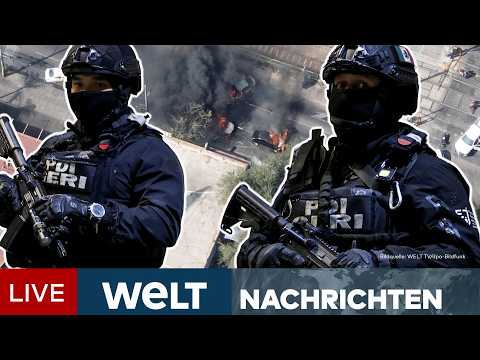NARCO-KARTELL GREIFT AN: Tod von Drogenboss El Mencho stürzt Mexiko ins Chaos | WELT LIVESTREAM