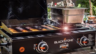 BLACKSTONE 17" Tabletop Combo | Seasoning the Griddle