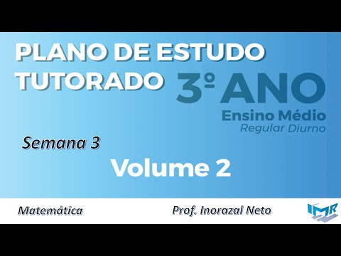 PET Volume 2 - 3º Ano Ensino Médio - Semana 3 - Matemática - Correção das Atividades