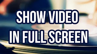 Show video in full screen shortcut key in window media player