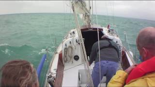 Sailing "Thanks Dad" - "Breezy" day with winds blowing 10 to 20 with gusts to 27 knots.