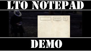 RedM - LTO NotePad - Demo - Vorp-Core