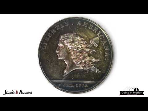 An Incredibly Rare Libertas Americana Medal in Silver Offered by Stack's Bowers Galleries in MS-62