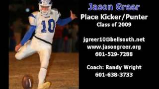 preview picture of video 'Jason Greer Kicker Punter 2009 recruit highlights'