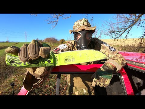 ESEE 6 - 3D - KNIFE DESTRUCTION TEST - UNTIL IT BREAKS - 1095 CARBON STEEL - VENOM GREEN -G10 HANDLE