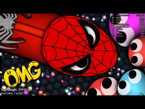 Slither.io A.I. SpiderMan Skin 🔥 - Epic Skin Slitherio Best Gameplay - Slither.io Vip - World Record