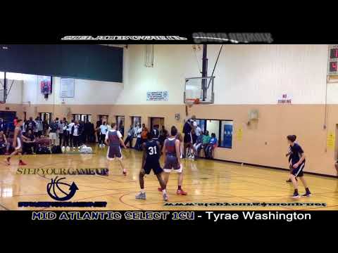 Mid Atlantic Select's Tyrae Washington's VICIOUS POSTER ON MAN WHO JUMPED, COCK BACK & POWER DUNK!