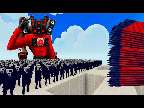 100x CAMERA MAN + 1x TITAN vs 3x EVERY GOD   Totally Accurate Battle Simulator TABS