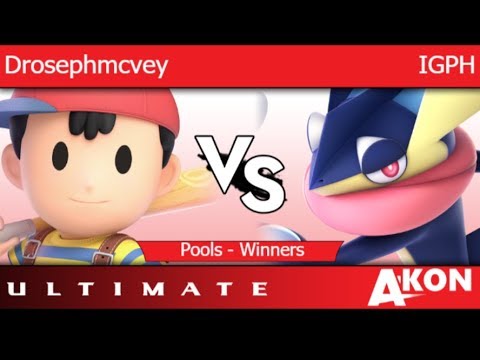 AKON 2019 - Drosephmcvey (Ness) vs IGPH (Greninja) Pools - Winners - SSBU
