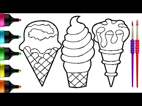 Let's Draw a Yummy Ice Cream: Fun Drawing, Painting, and Coloring for Kids and Toddlers!