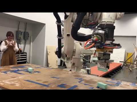 Install foam blocks using robot arm