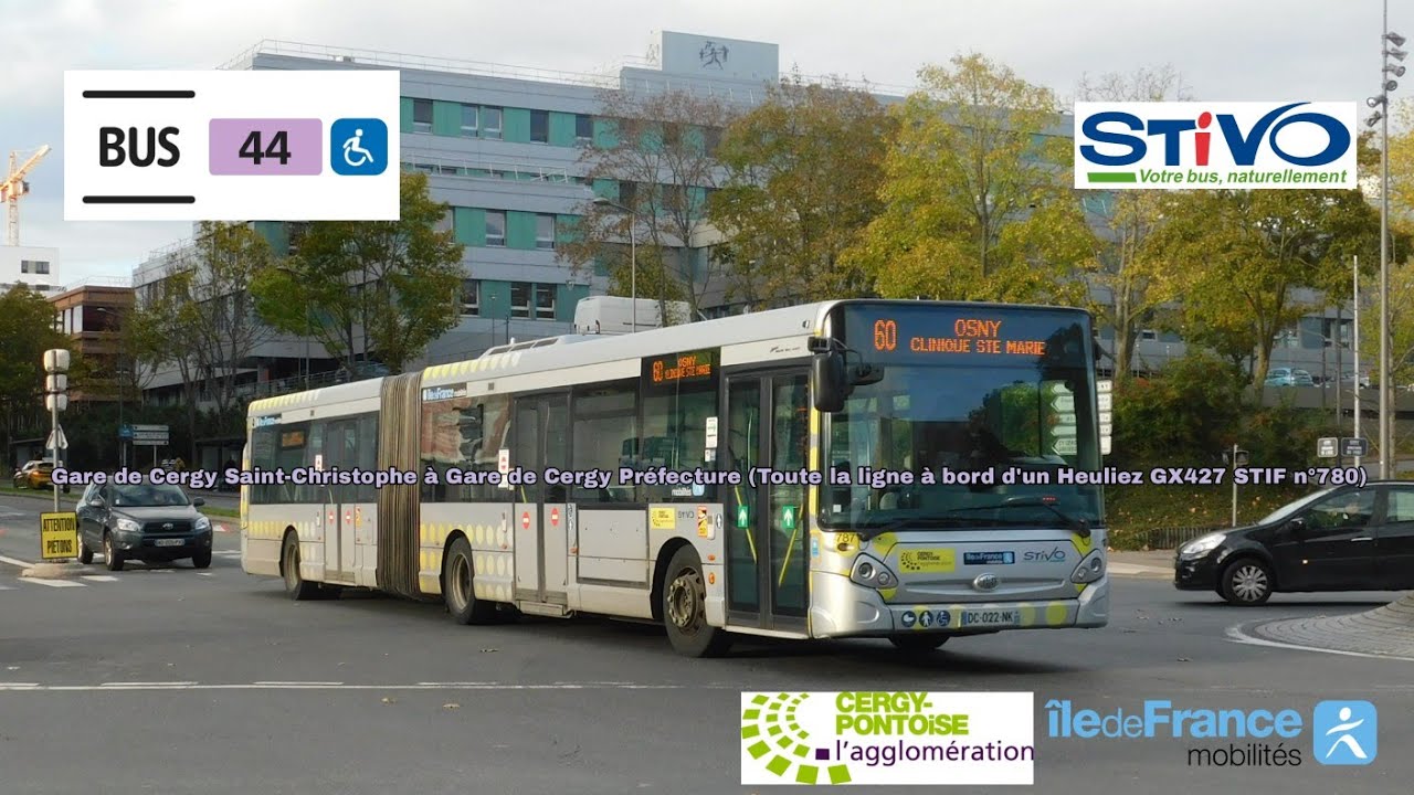 [Ligne 44 STIVO] Voyage à bord d'un Heuliez GX427 STIF n°780 (Toute la ligne)