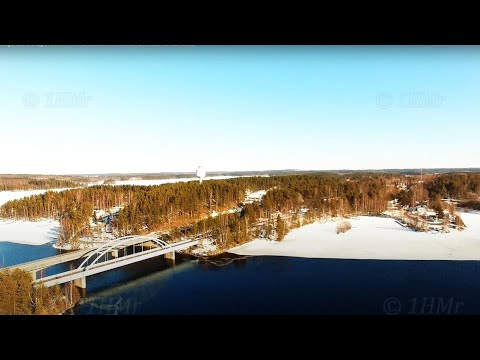 4K Punkaharju Bird's Eye View 1. Punkasalmi  Finland ilmasta kuvattu