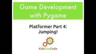 Pygame Platformer Part 4: Jumping