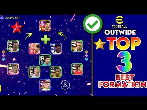 Top 3 Out Wide Best Formations in eFootball 2023 Mobile