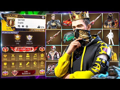 ₹1,00,000 RARE COLLECTION FREE FIRE ID 🤑