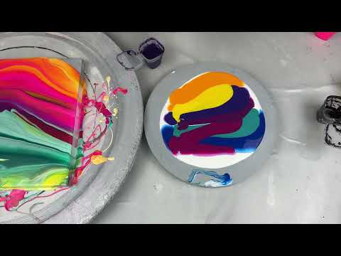 304. Sheleeart Australian Fluid Artist -  Rainbow Transfer Swipe