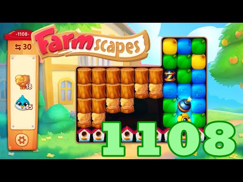 Farmscapes Level 1108 HD Gameplay Walkthrough | 3 - match game | android | ios | pc | GameGo Game