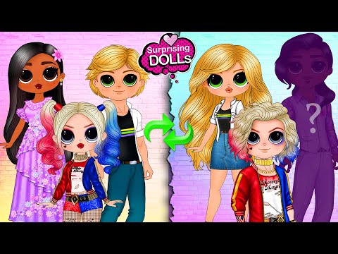 Encanto, Marinette, Harley Quinn Gender Switch Up - DIY Paper Dolls & Crafts