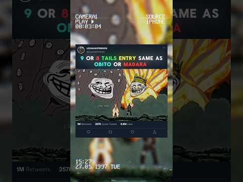 😍 9 OR 8 TAILS ENTRY SAME AS OBITO OR MADARA..🔥 #ninetails #obito #madara #narutoshippuden