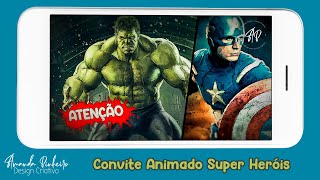 Vídeo de Convite Animado Super Heróis